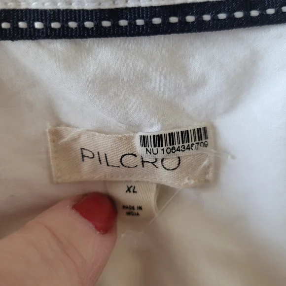 Anthropologie White Short Sleeves Blouse. Cotton - Picture 5 of 7